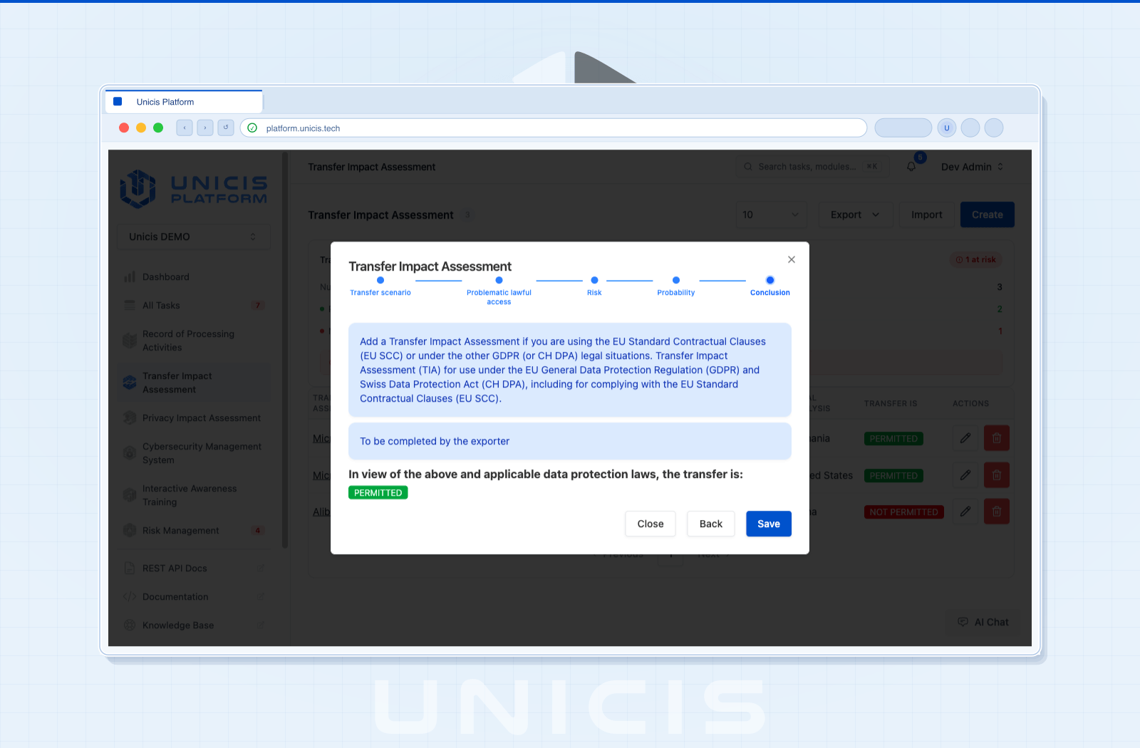 SCC Compliance Built-In