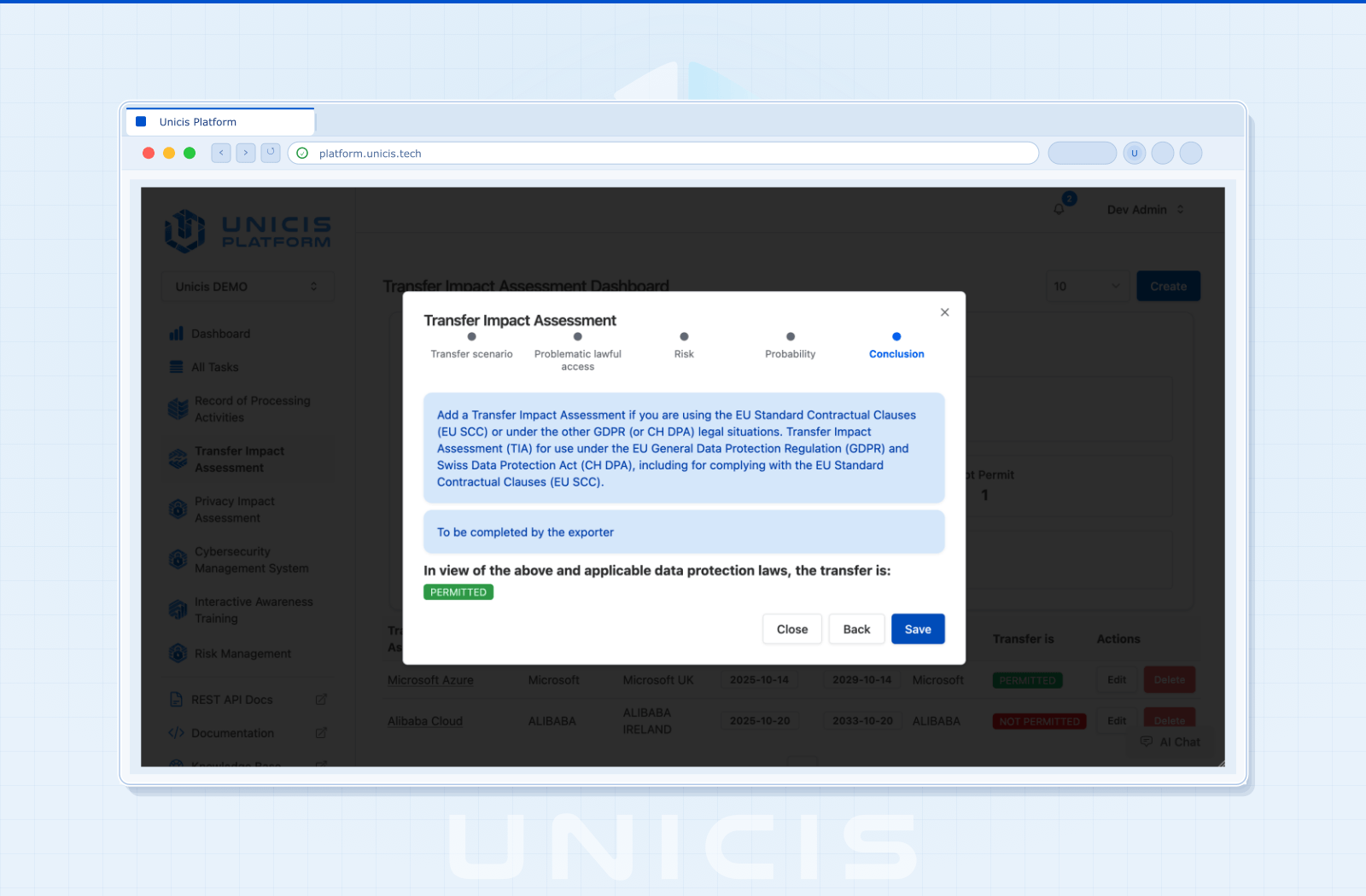 SCC Compliance Built-In